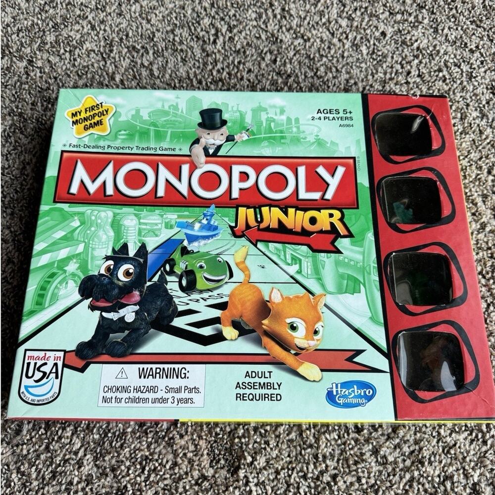 Parker Brothers Monopoly Junior Board Game Complete